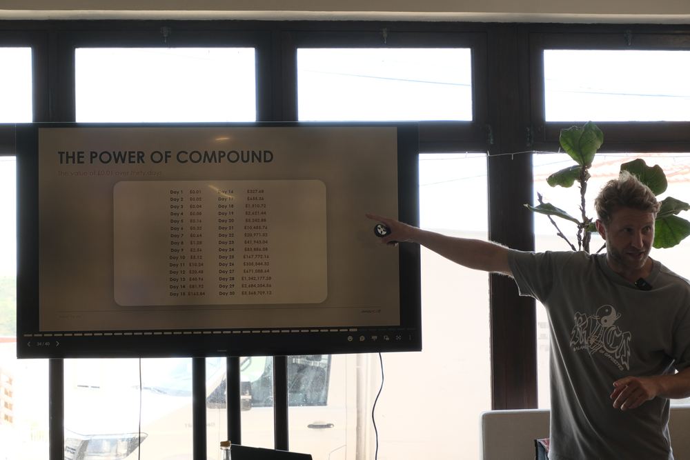 James Jacob teaching the power of compound growth