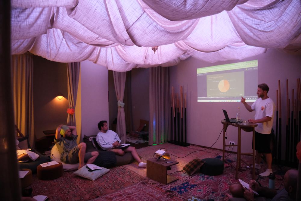 The room during a Conscious Money Club session